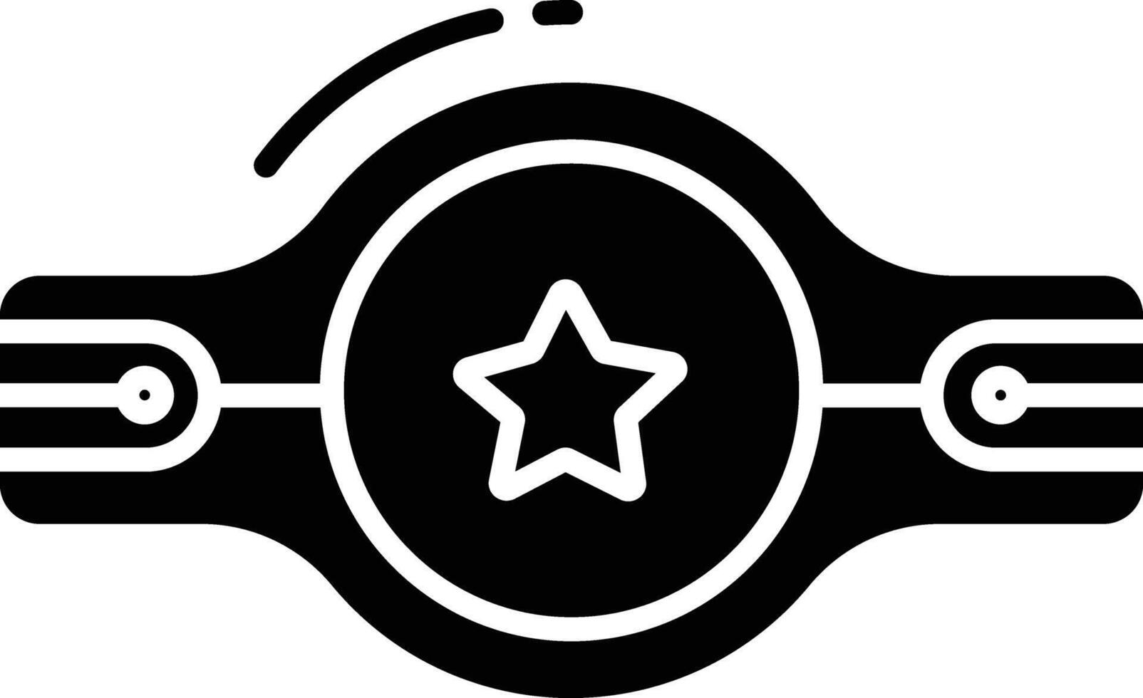 Champion Belt solid glyph illustration vector