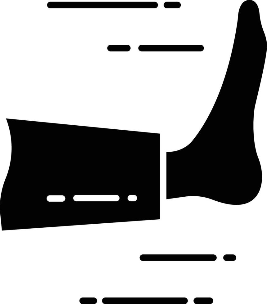Karate Kick solid glyph illustration vector