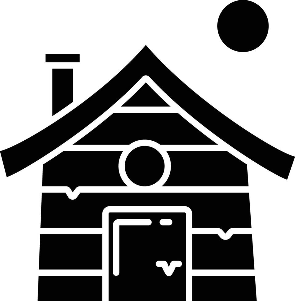 Witch House solid glyph illustration vector