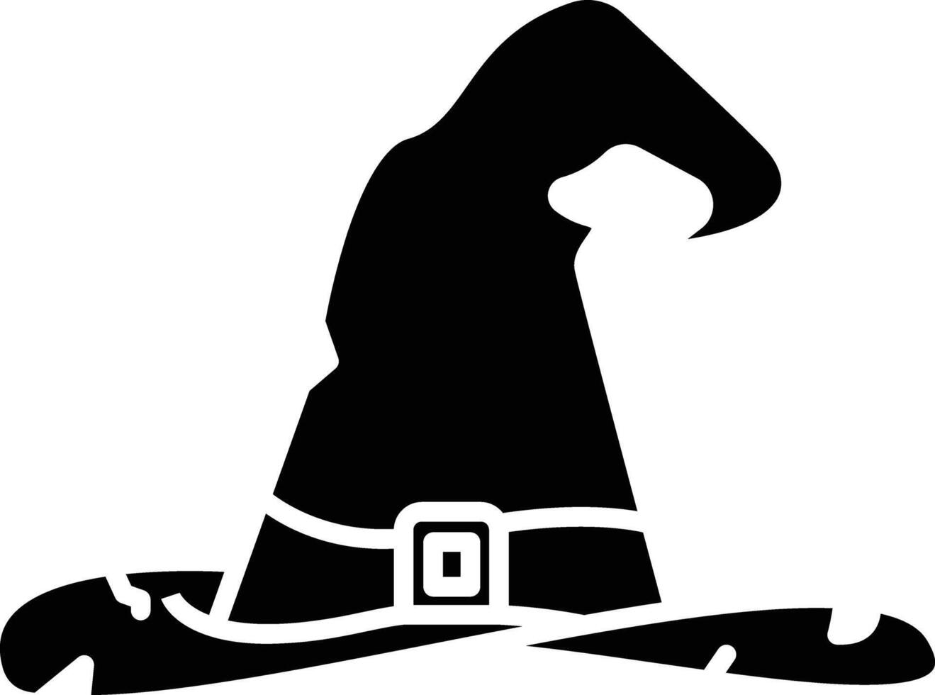 Witch Hat solid glyph illustration vector