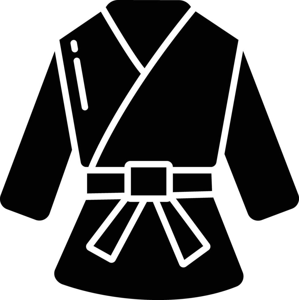 Kimono solid glyph illustration vector