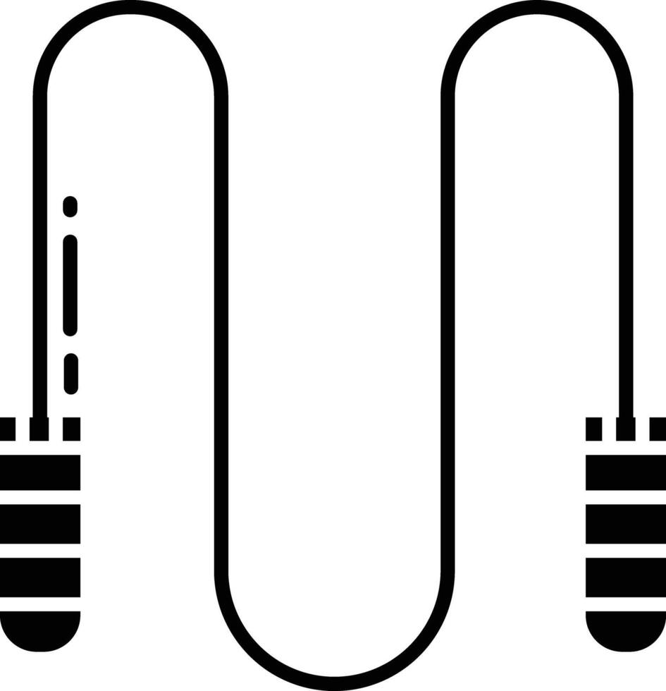 Skip Rope solid glyph illustration vector