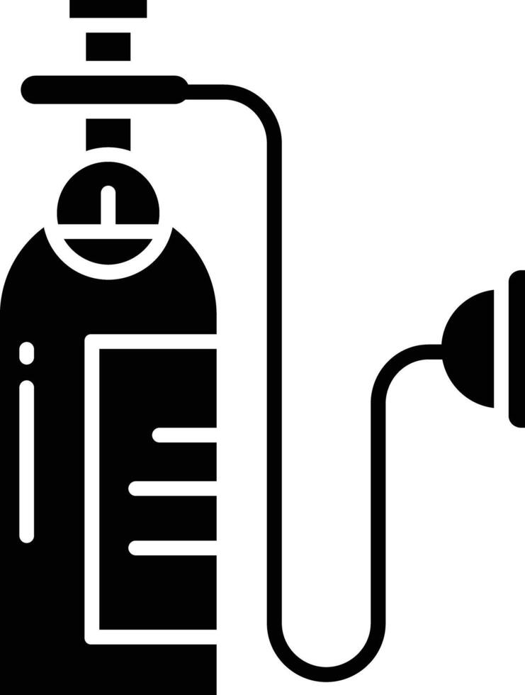 Oxygen solid glyph illustration vector