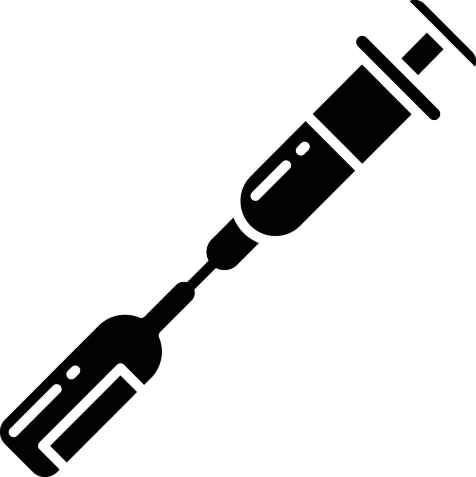 Stretcher solid glyph illustration vector