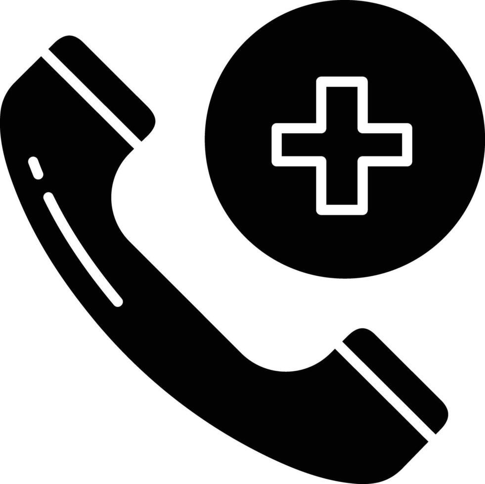 Call solid glyph illustration vector