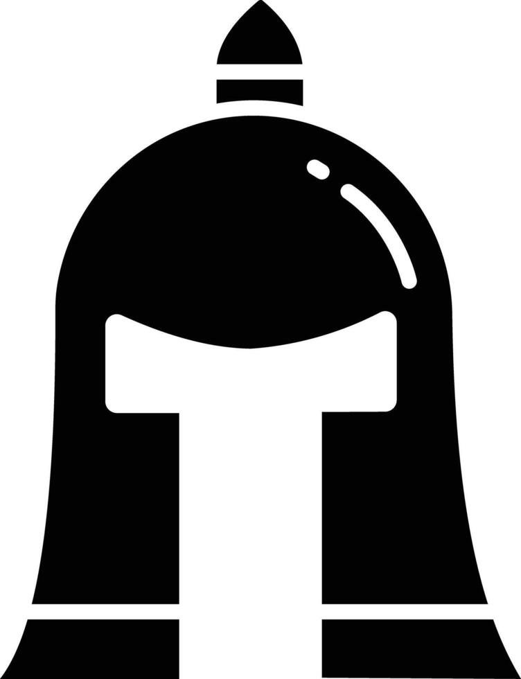 Barbute solid glyph illustration vector