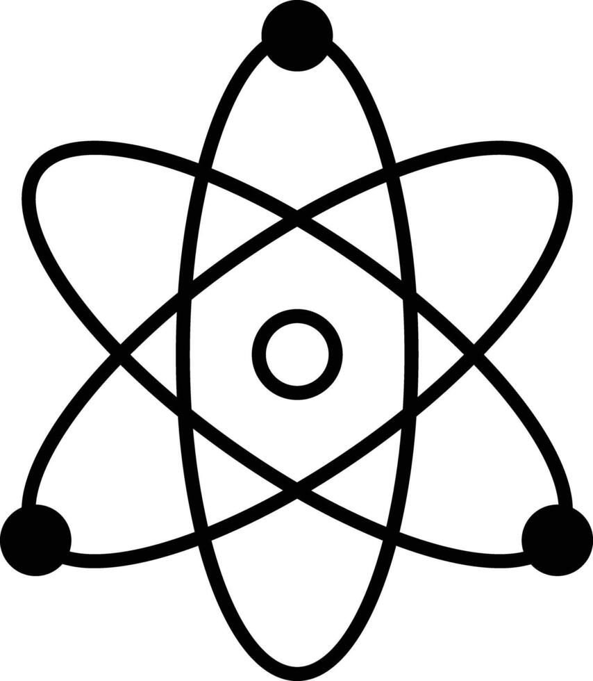 Atom solid glyph illustration vector