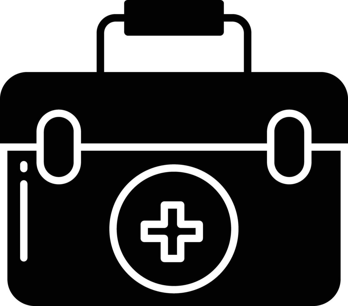 First aid solid glyph illustration vector