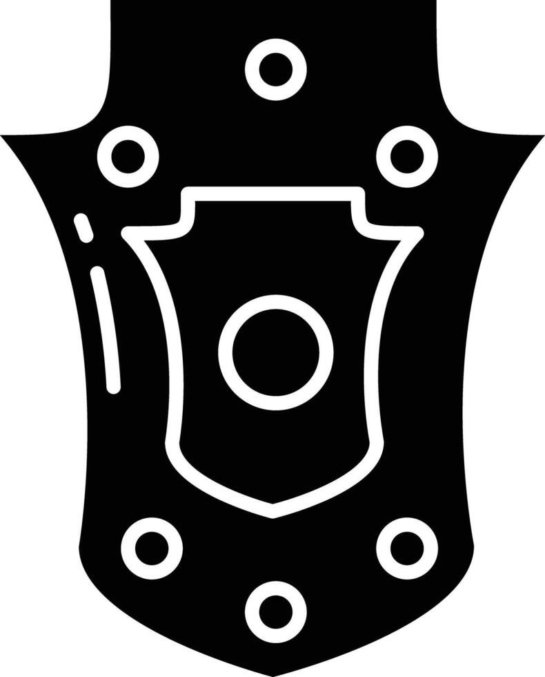 Wankel Shield solid glyph illustration vector