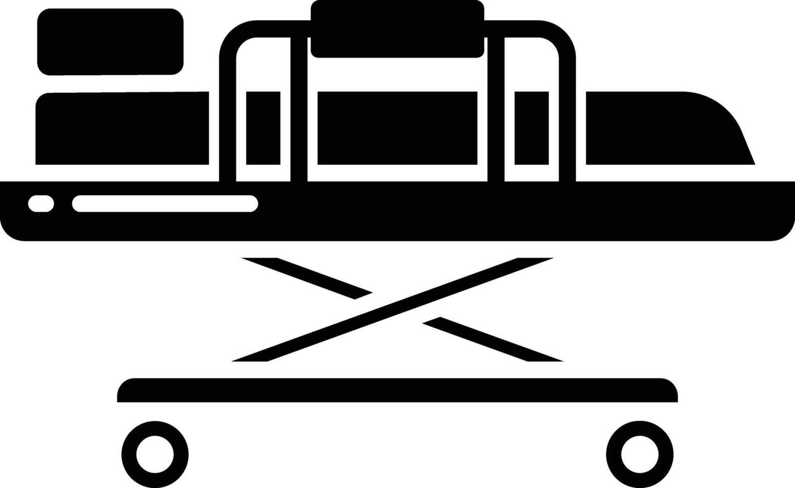 Stethoscope solid glyph illustration vector