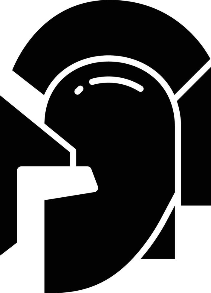 Roman Helm solid glyph illustration vector