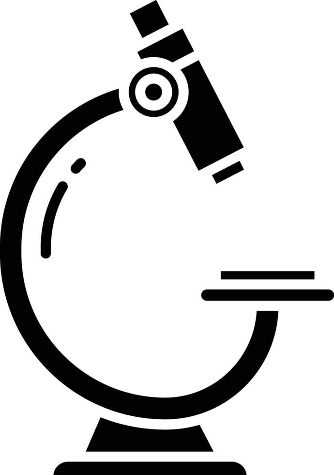Microscope solid glyph illustration vector