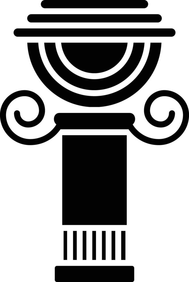 Sun pillar solid glyph illustration vector
