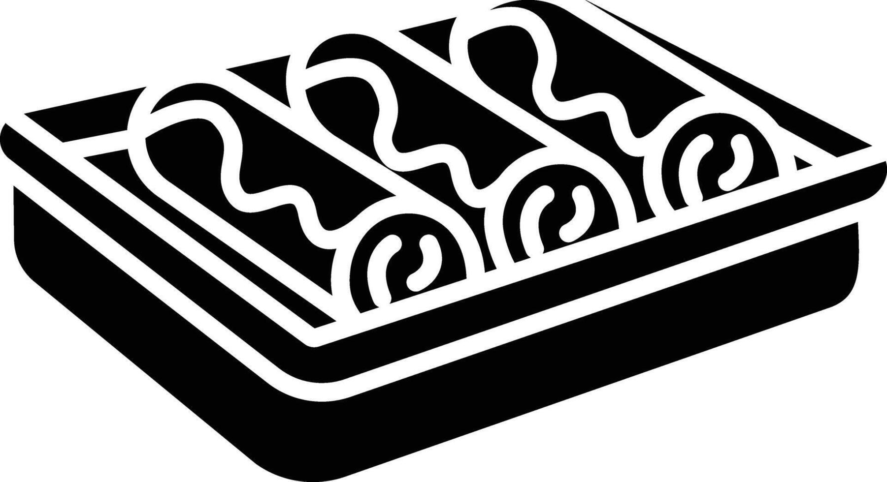 Enchiladas solid glyph illustration vector