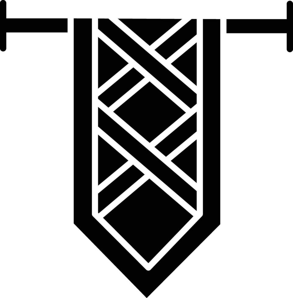 Criss cross flag solid glyph illustration vector