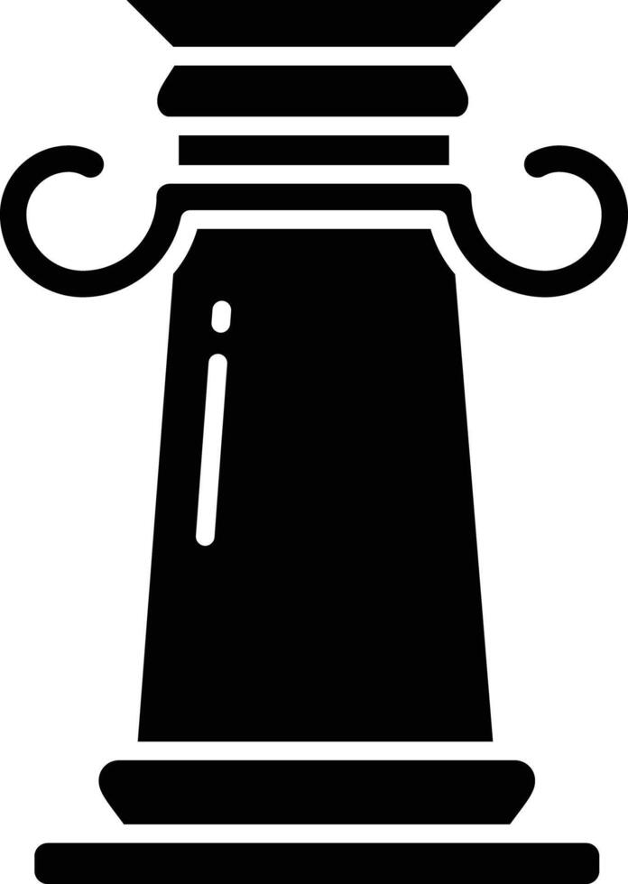 Ionic greek pillar solid glyph illustration vector