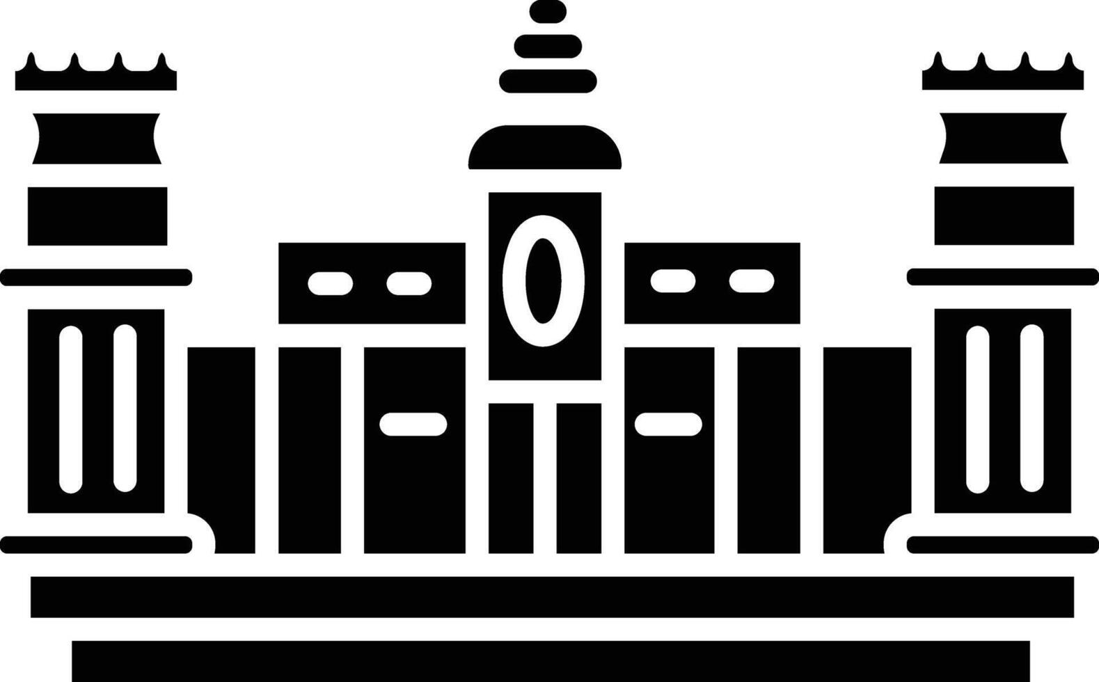 Indian palace solid glyph illustration vector