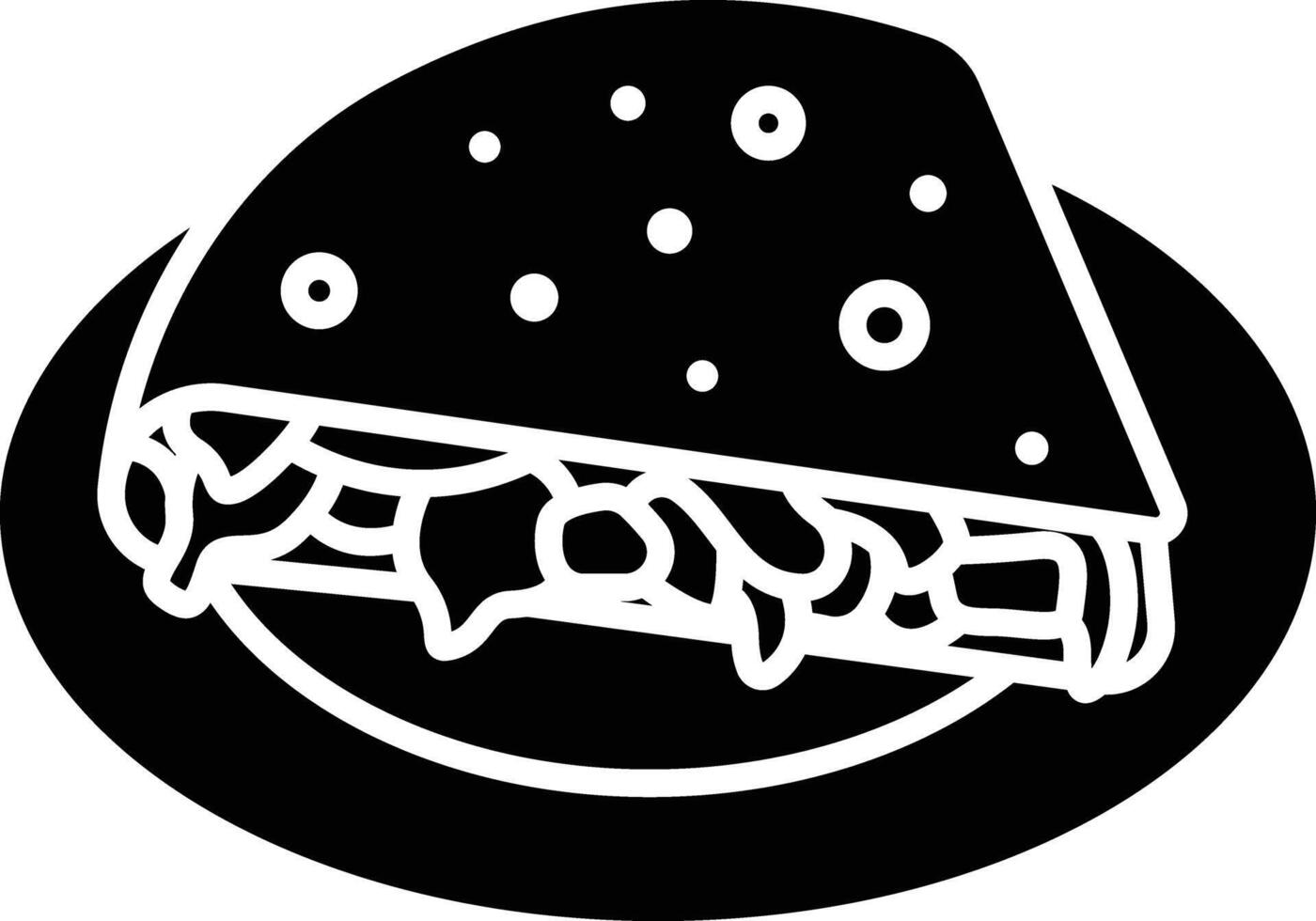 Red Chili solid glyph illustration vector