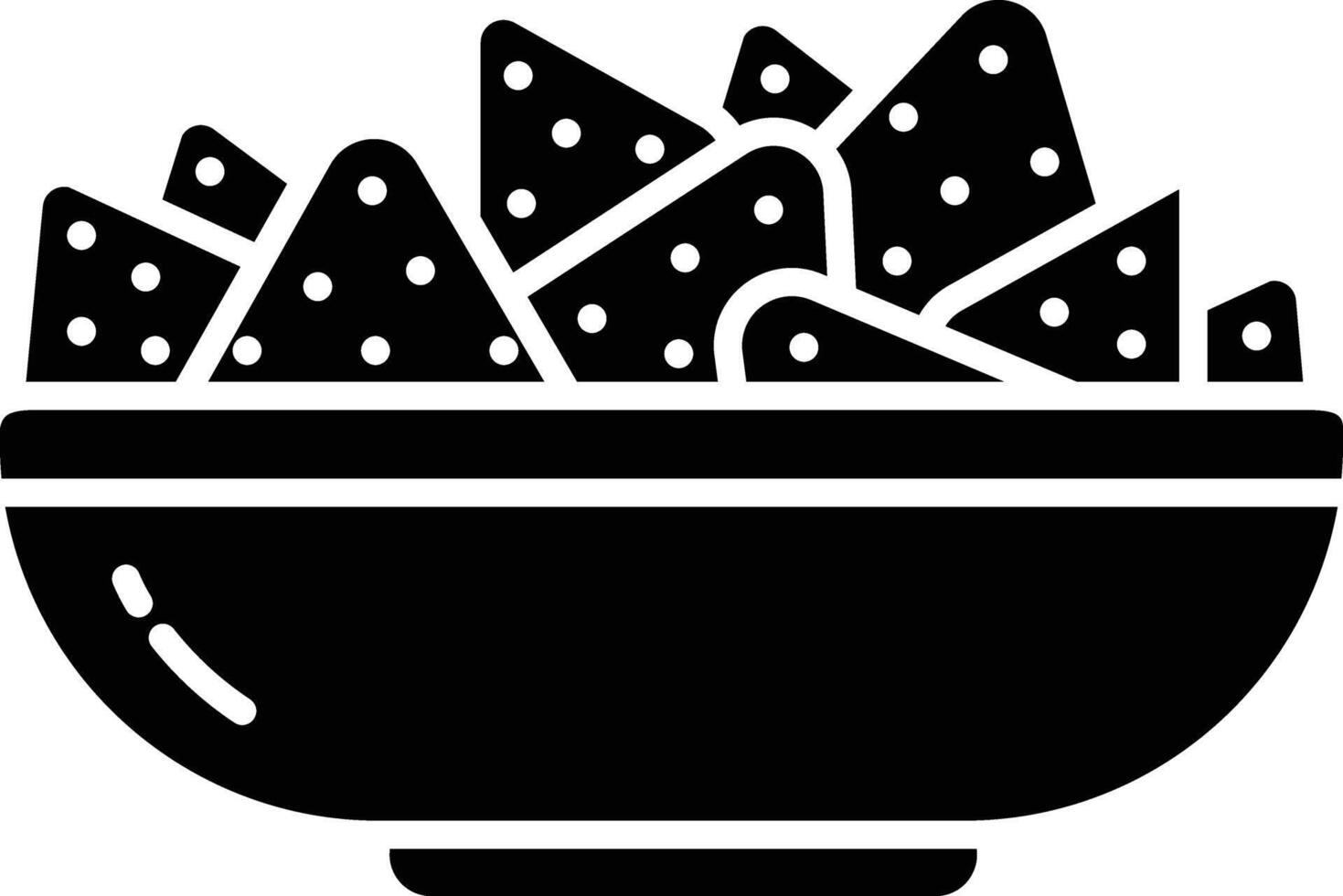 Nachos solid glyph illustration vector