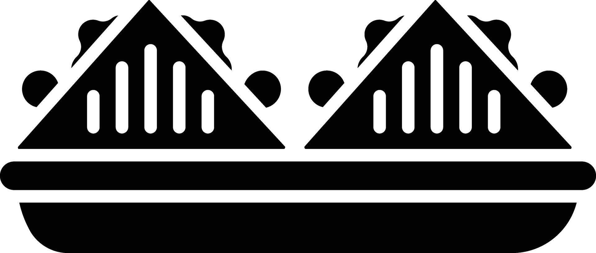 Sub Sandwich solid glyph illustration vector