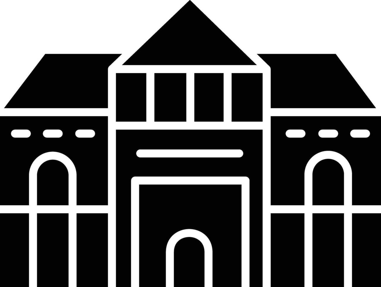 Villa solid glyph illustration vector