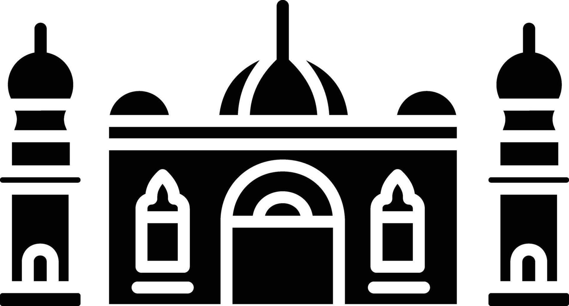 Temple solid glyph illustration vector