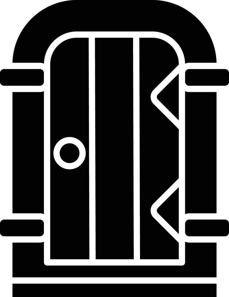 Castle solid glyph illustration vector