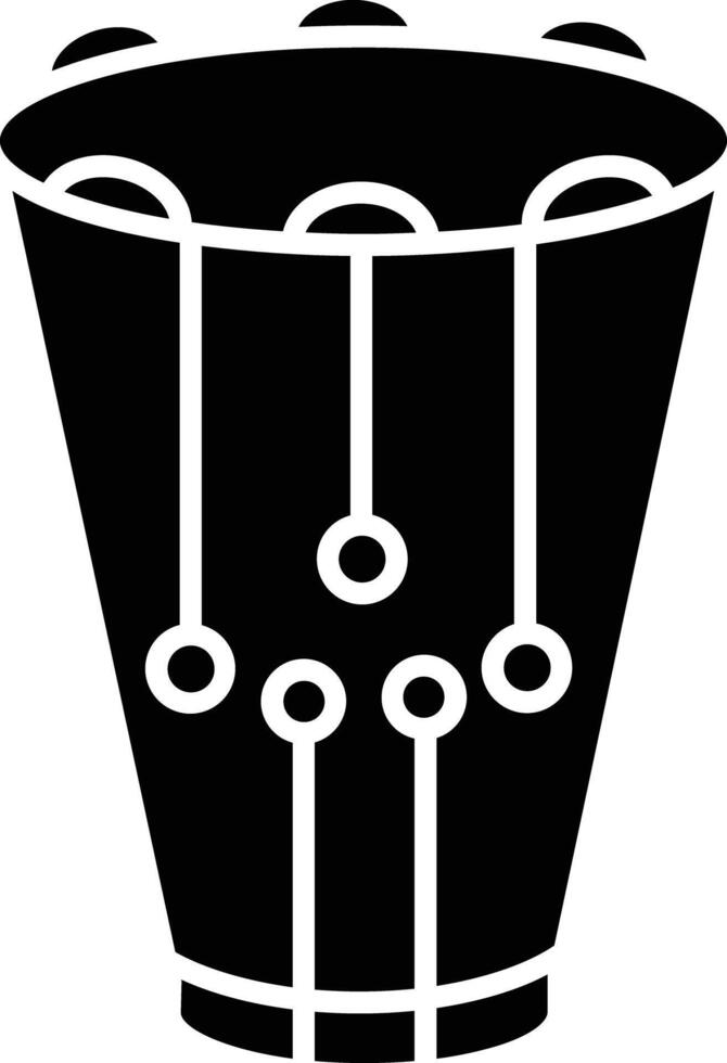 Snare Drum solid glyph illustration vector