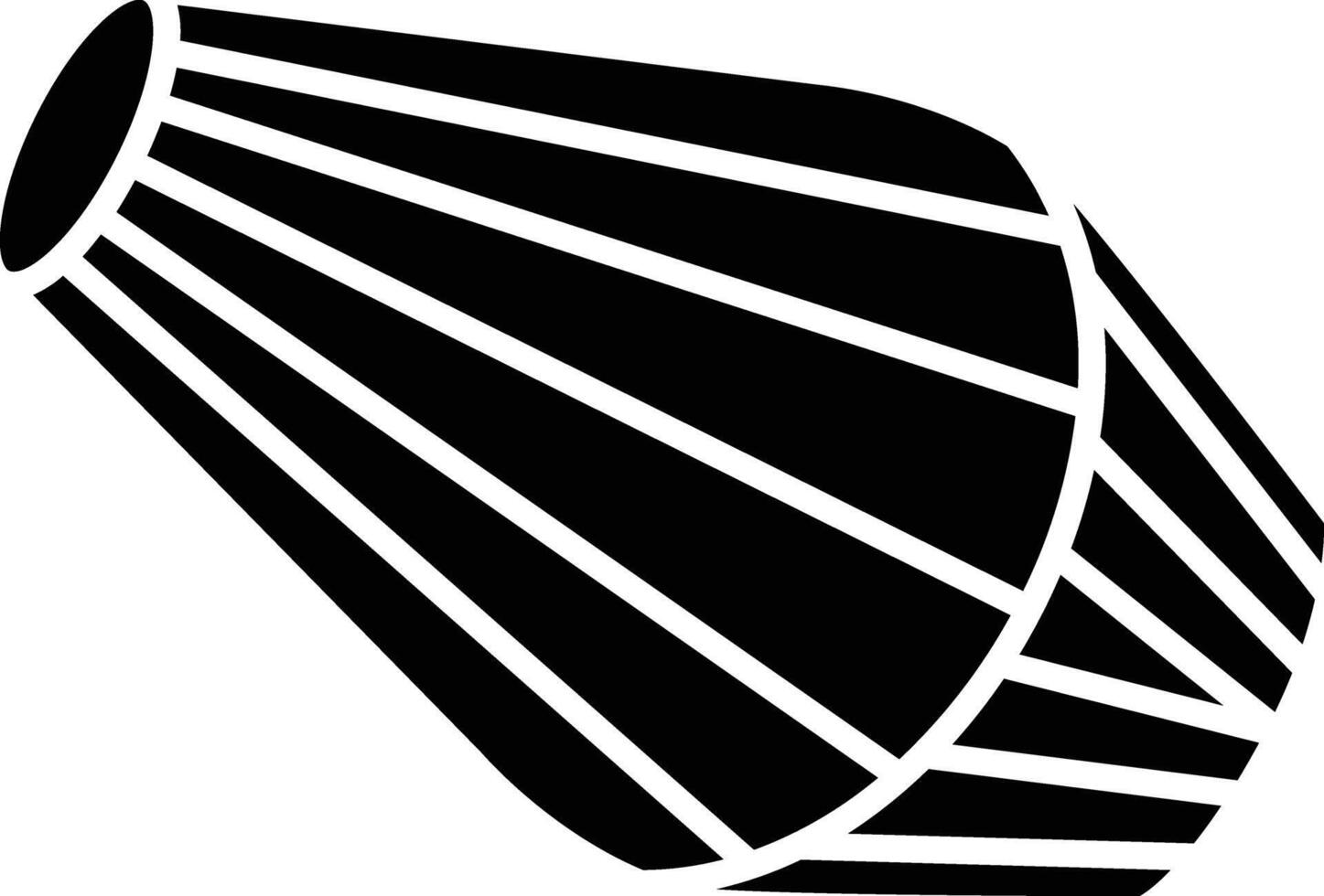 Mridanga solid glyph illustration vector