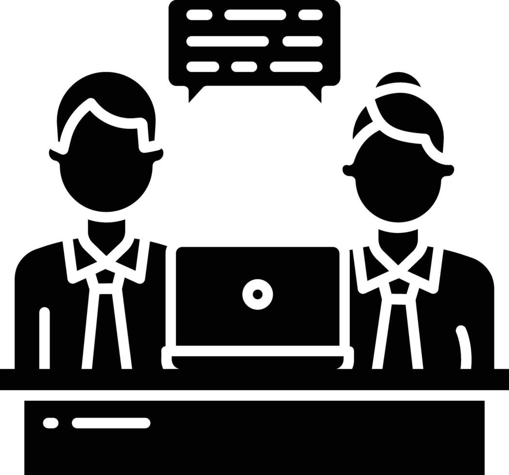 Work solid glyph illustration vector