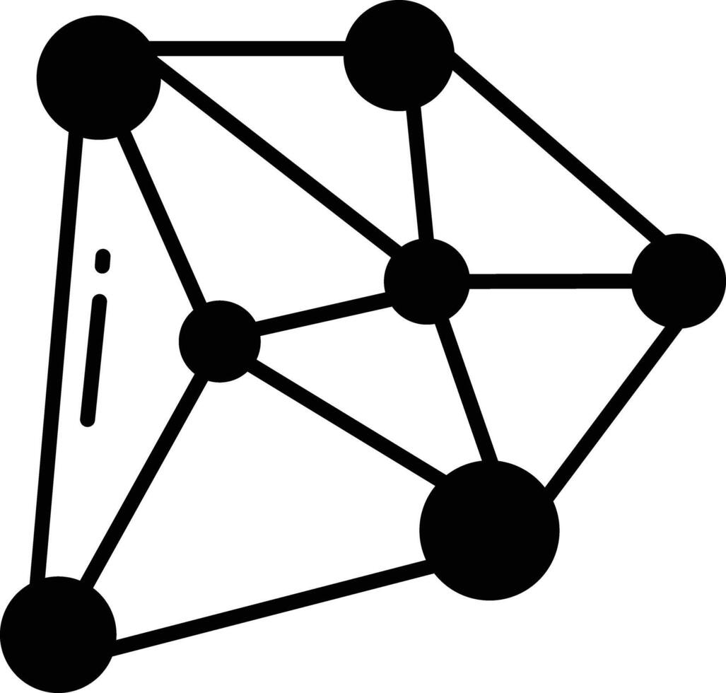 Connection solid glyph illustration vector