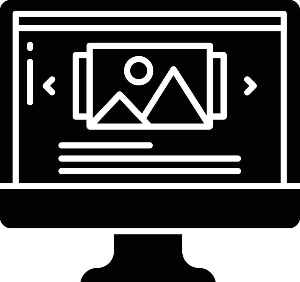 Web solid glyph illustration vector