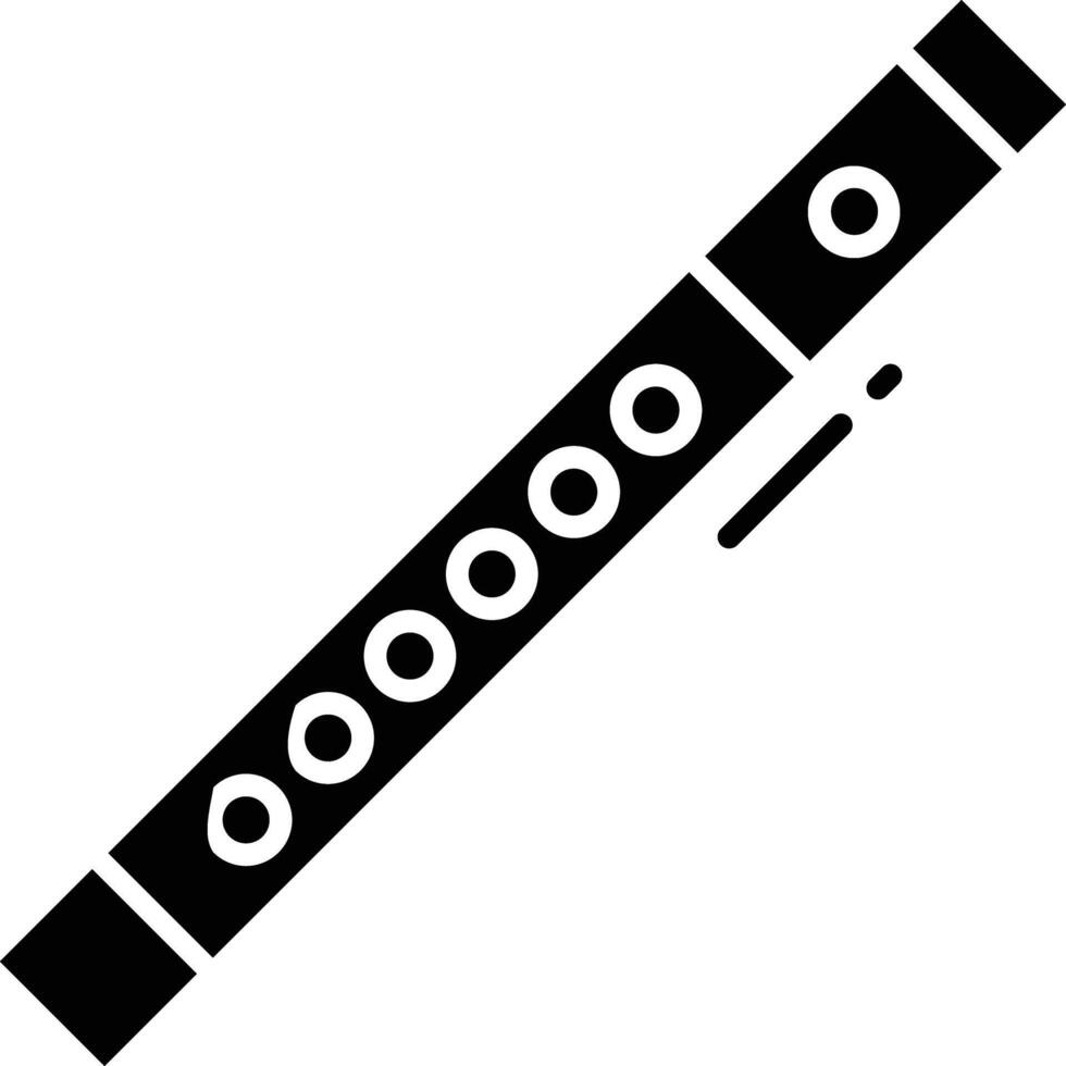 Flute solid glyph illustration vector