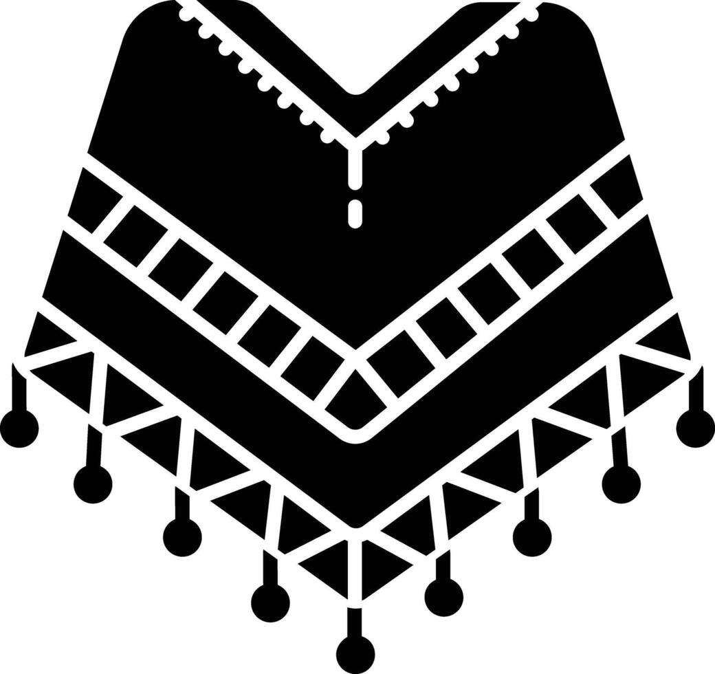 poncho solid glyph illustration vector