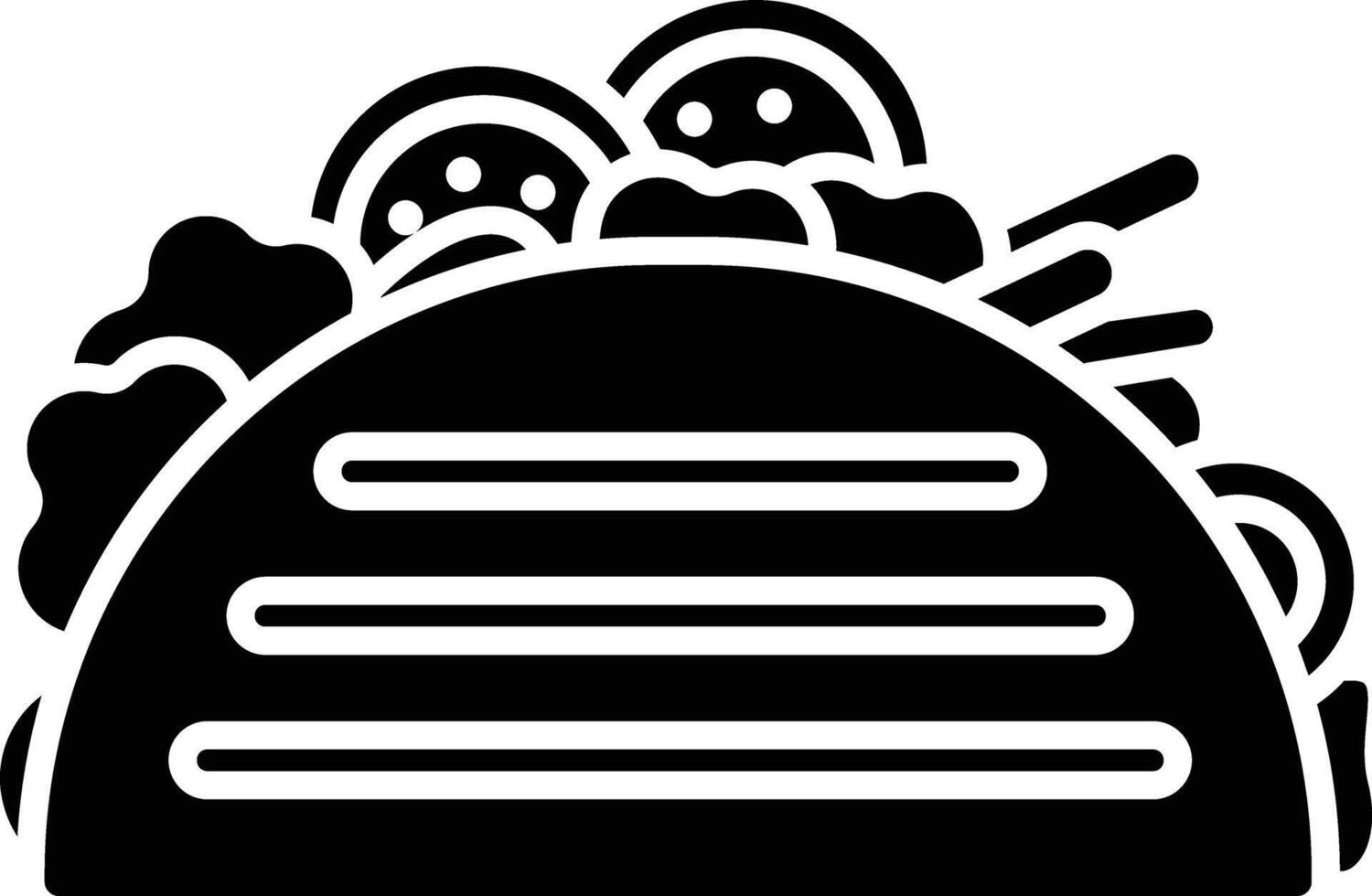 Taccos solid glyph illustration vector