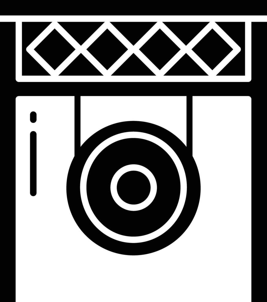 Gong solid glyph illustration vector