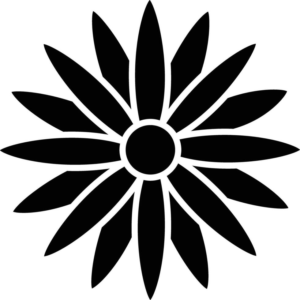 Dalia solid glyph illustration vector