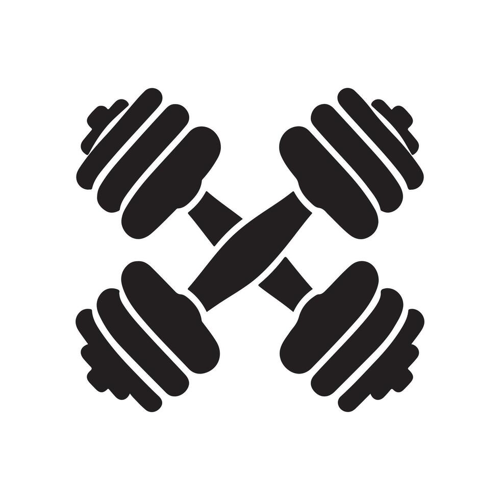 Dumbbells silhouette vectors illustration