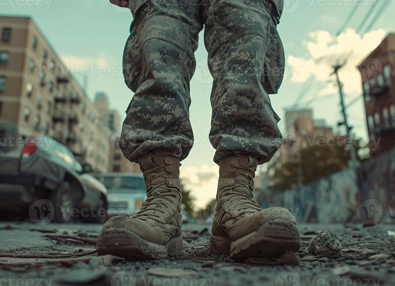 Military training Boots Army boots. photo