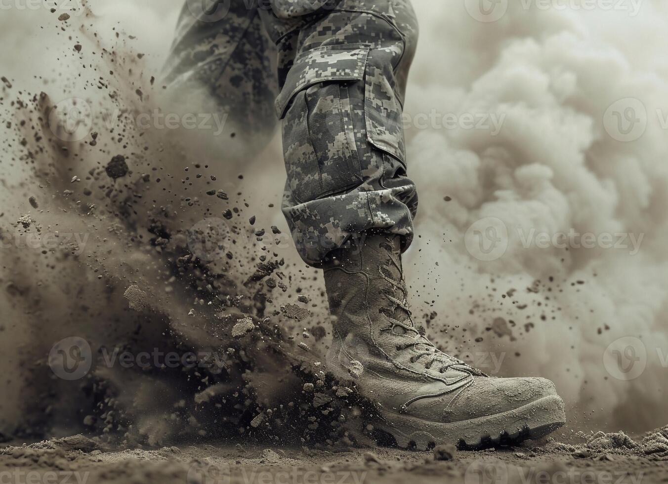 Military training Boots Army boots. photo