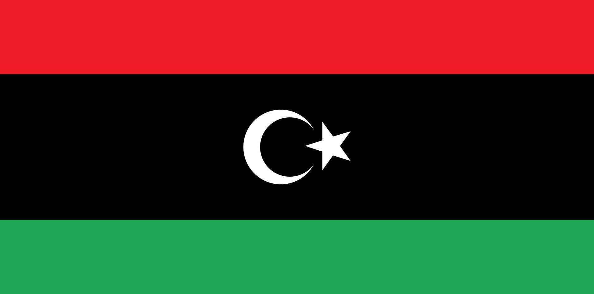 The flag of Libya vector