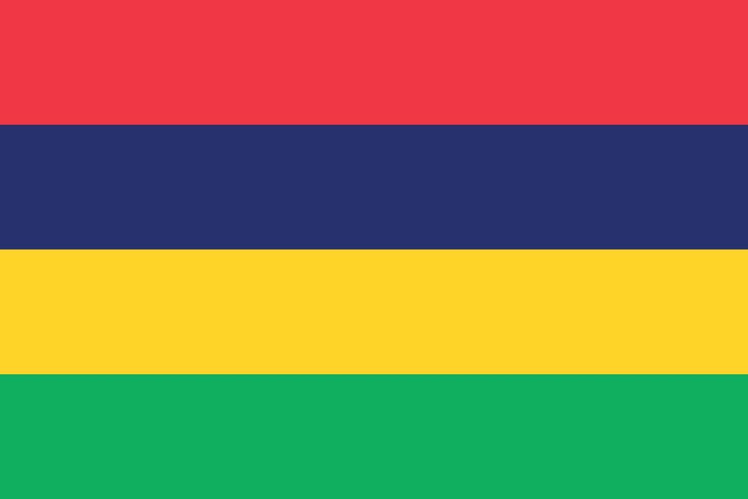 The flag of Mauritius vector