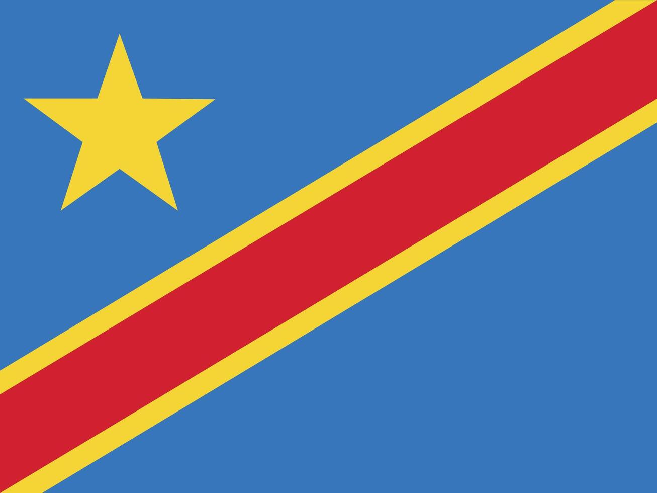 The flag of Congo vector