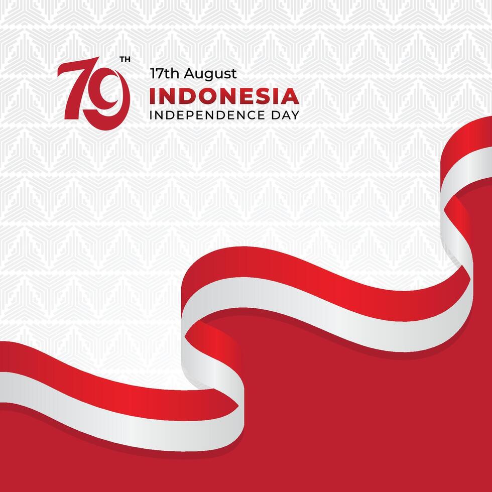Indonesian Independence Day Background Banner Design vector