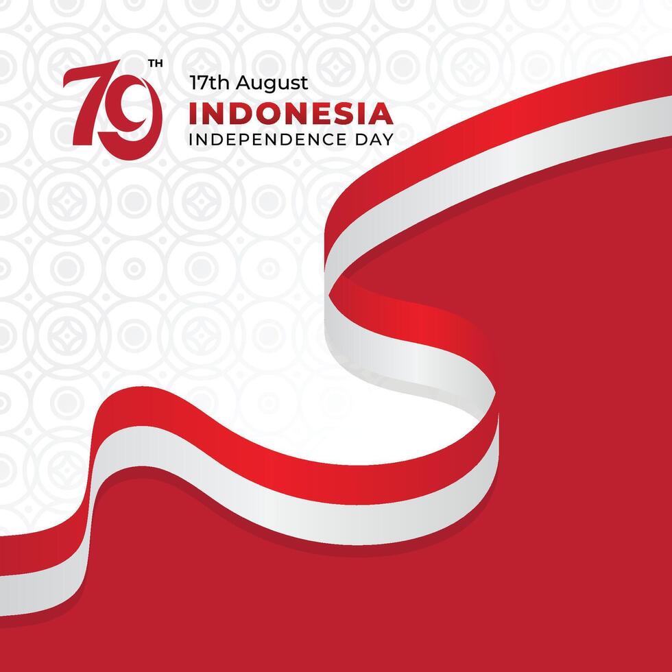 Indonesian Independence Day Background Banner Design vector