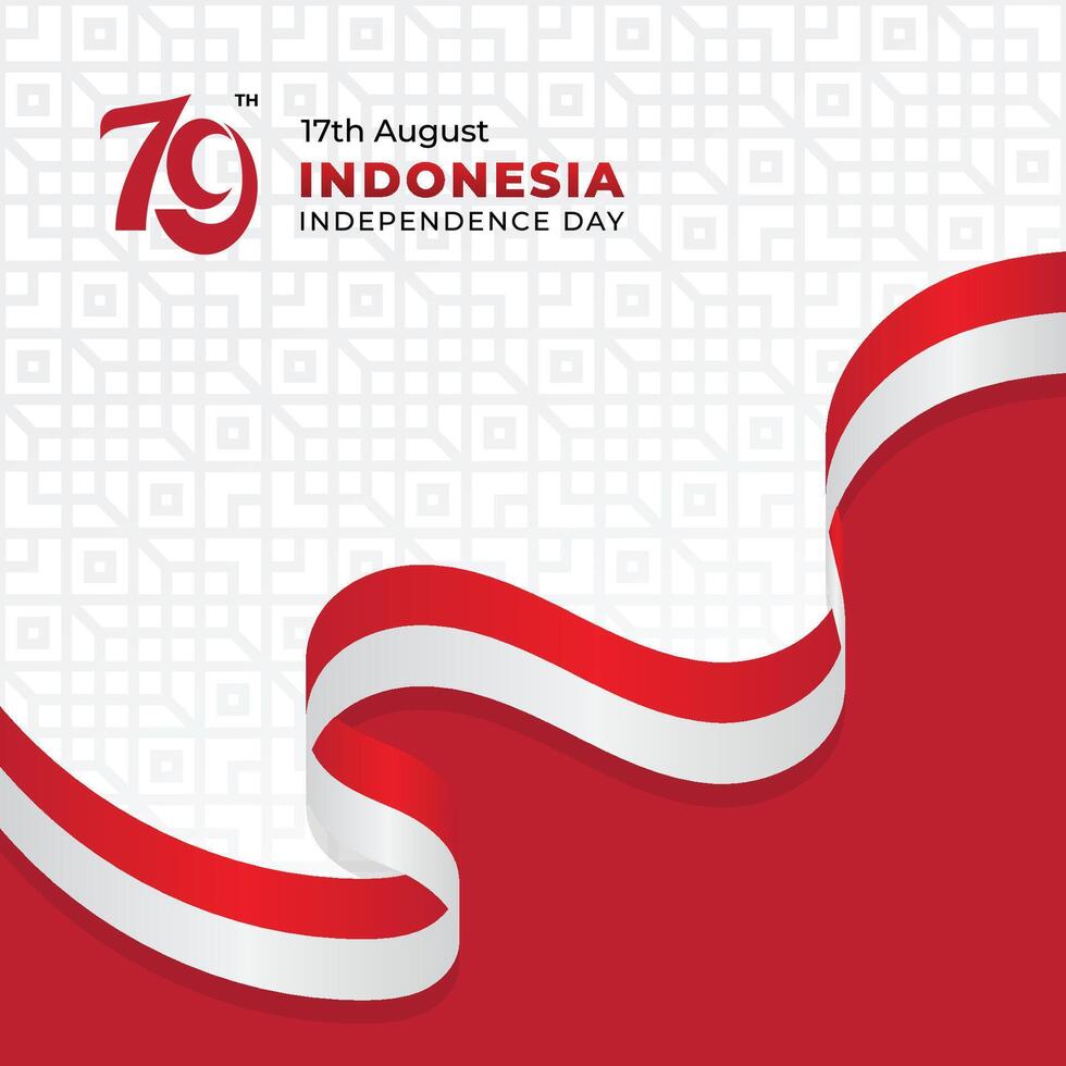 Indonesian Independence Day Background Banner Design vector