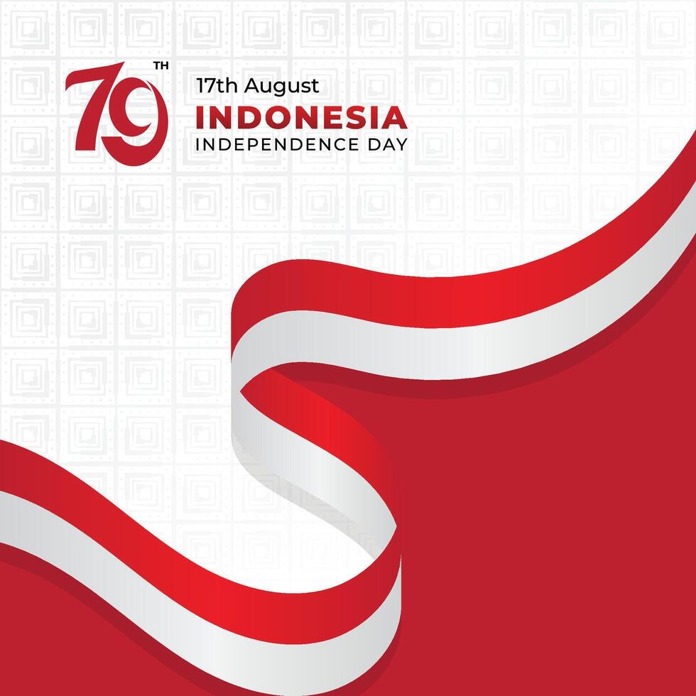 Indonesian Independence Day Background Banner Design vector
