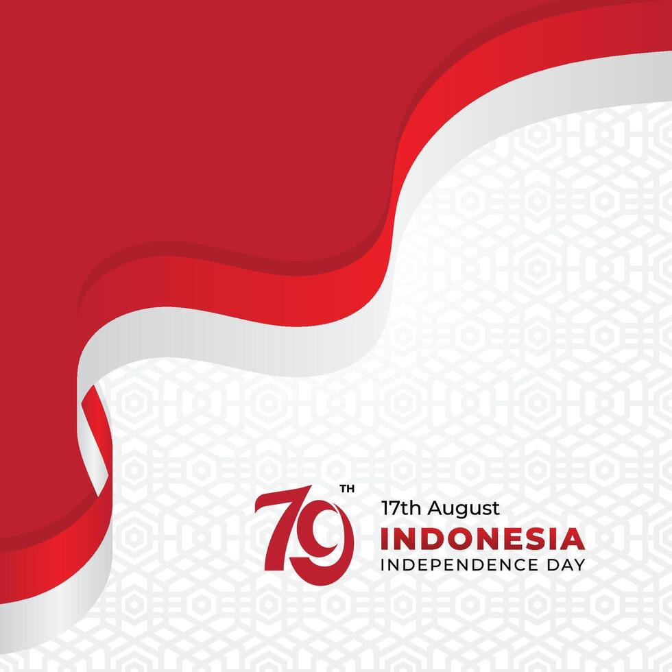 Indonesian Independence Day Background Banner Design vector