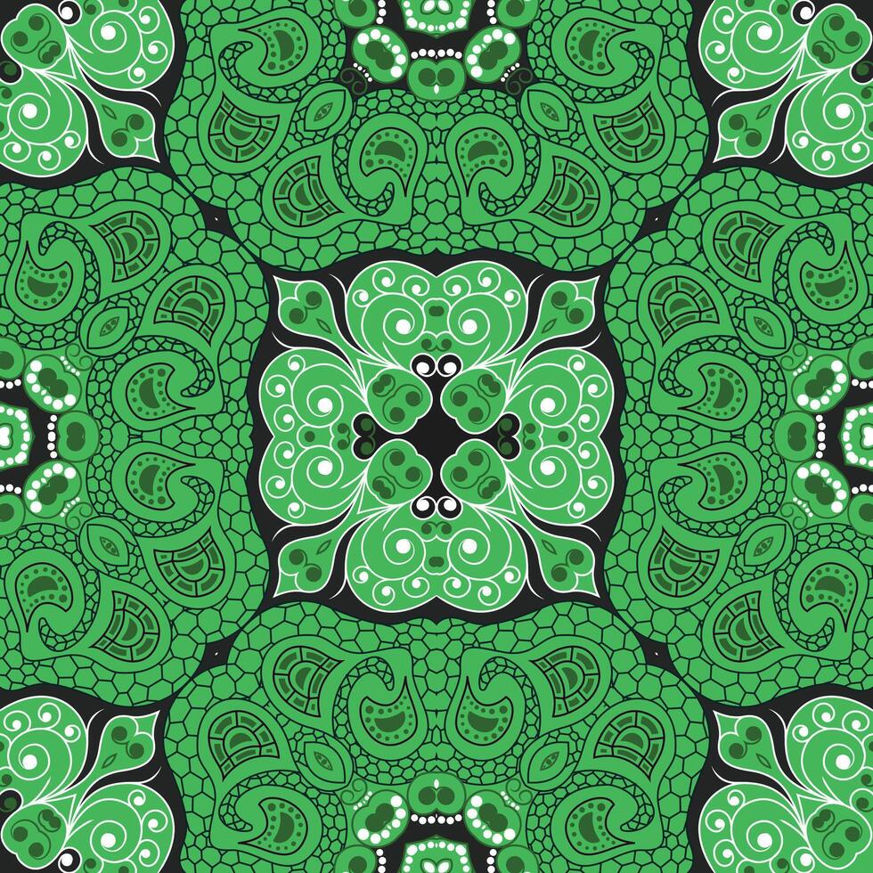 Arabic floral abstract seamless ethnic pattern vector