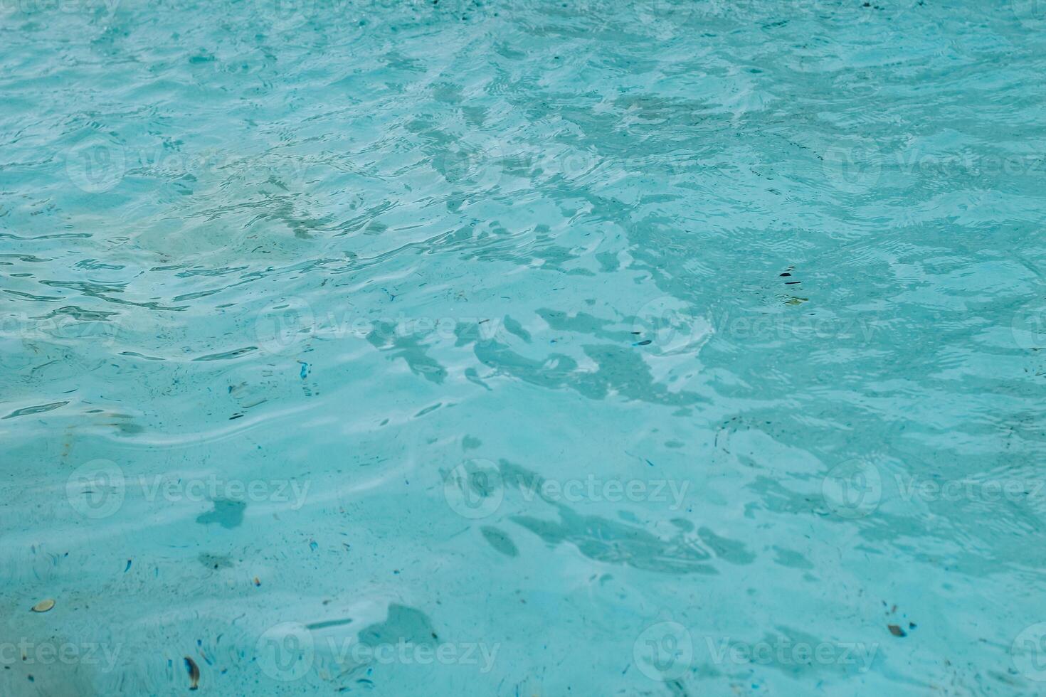 Texture of blue water in a fountain photo